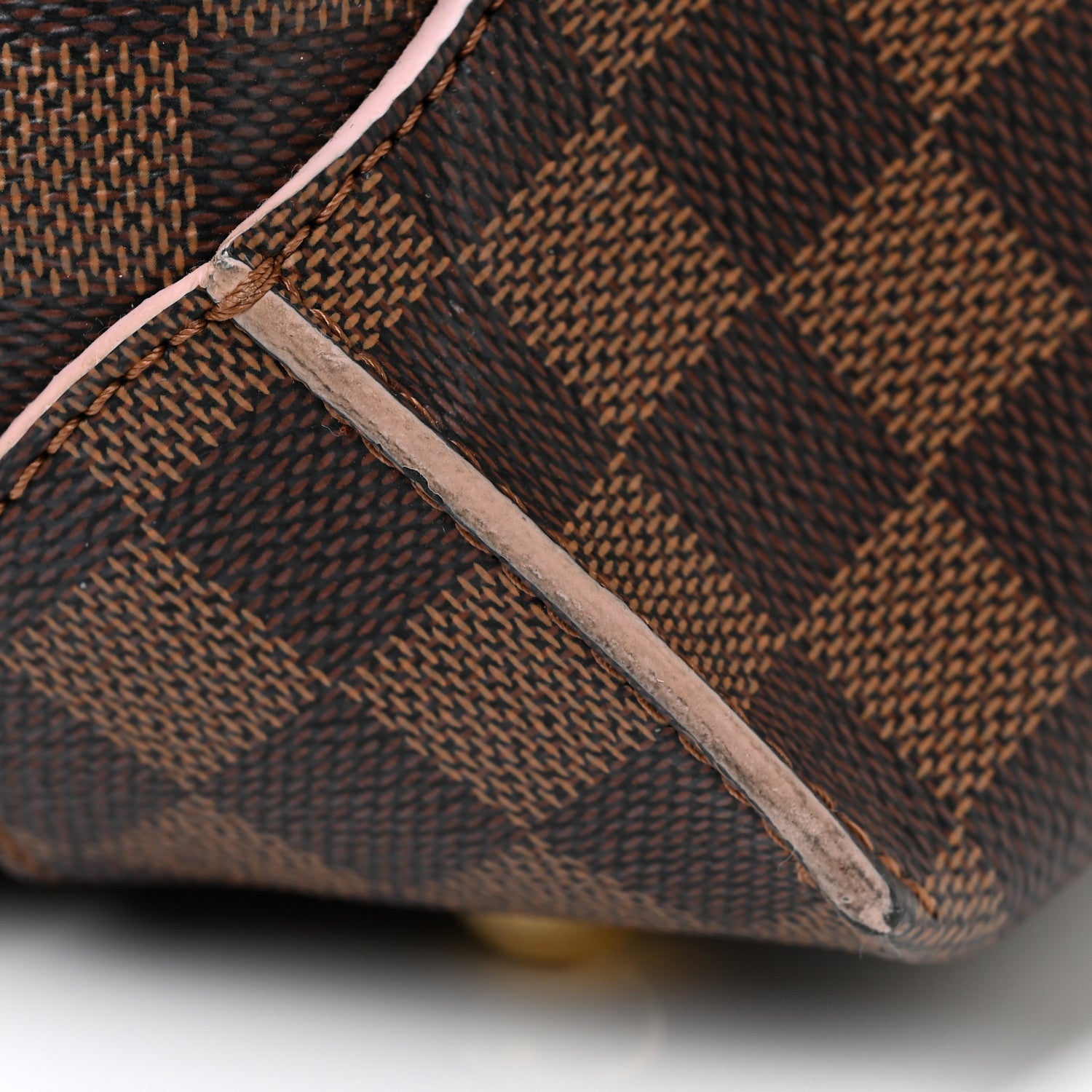 Louis Vuitton Damier Ebene Caissa Hobo Rose Ballerine 10 of 20