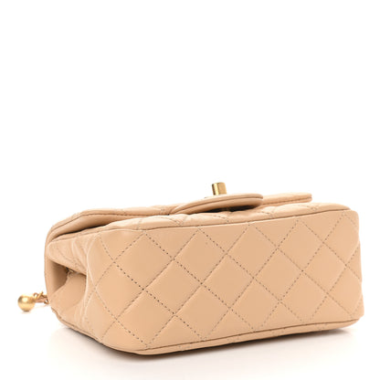 Chanel Lambskin Quilted Mini Pearl Crush Flap Beige 4 of 9