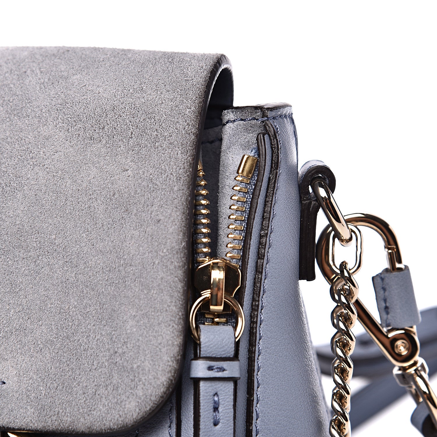 Chloe Suede Calfskin Mini Faye Backpack Washed Blue 13 of 13