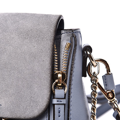 Chloe Suede Calfskin Mini Faye Backpack Washed Blue 13 of 13