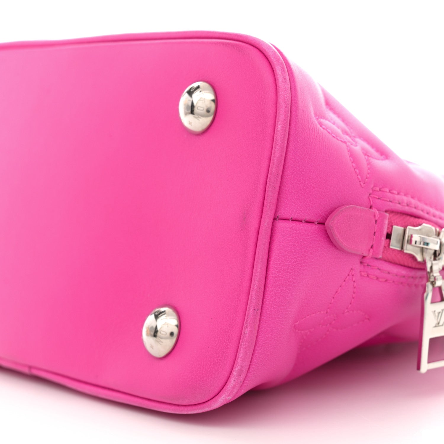 Louis Vuitton Calfskin Bubblegram Alma BB Rose Miami 9 of 15