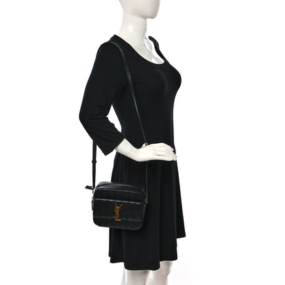 Saint Laurent Lambskin Matelasse Monogram Vicky Camera Bag Black 2 of 10