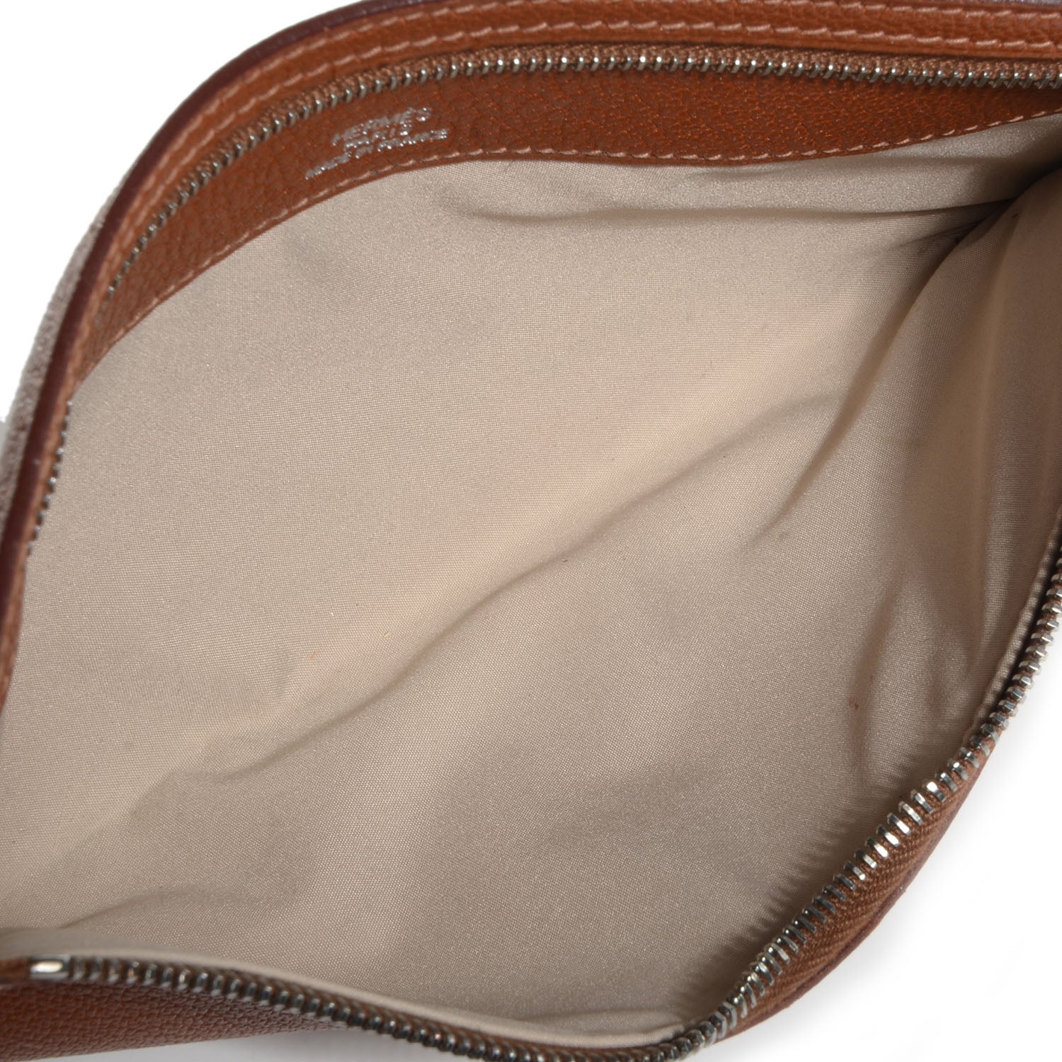 Hermes Chevre Mysore Zip Zap Long Noisette 4 of 7