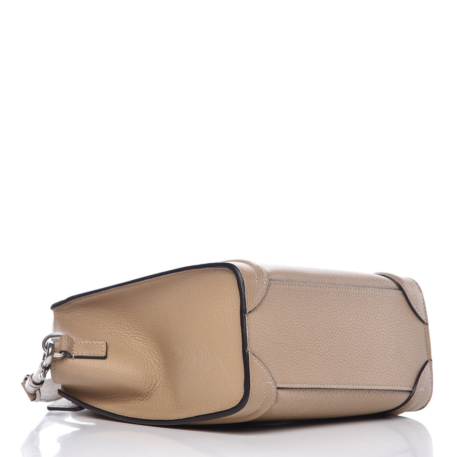 Celine Drummed Calfskin Nano Luggage Dune 4 of 10