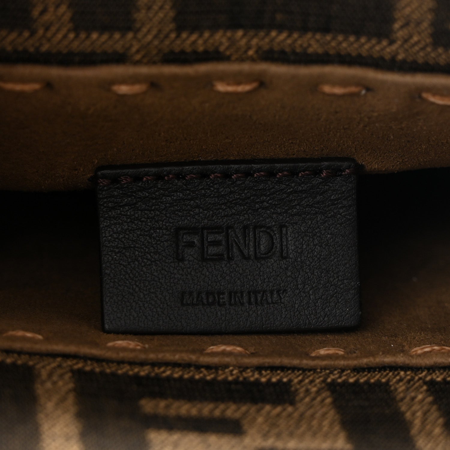 Fendi Fabric Jacquard Vitello King Plexiglass FF 1974 Mini Fendi Sunshine Shopper Tote Tobacco Moro Sand 6 of 10