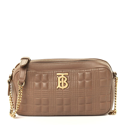 Burberry Lambskin Quilted Camera Bag Camel 1 of 12