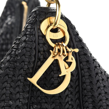 Christian Dior Lambskin Woven Dior Soft Hobo Black 9 of 13