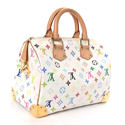 Louis Vuitton Monogram Multicolor Speedy 30 White 3 of 12