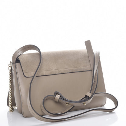 Chloe Suede Calfskin Small Faye Shoulder Bag Motty Grey 3 of 7
