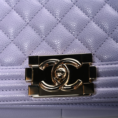 Chanel Caviar Quilted Medium Boy Flap Light Purple 11 of 12