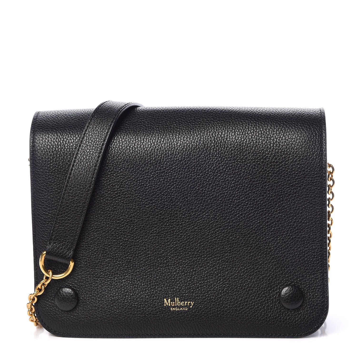 Mulberry Classic Grain Calfskin Small Clifton Flap Black 1 of 12