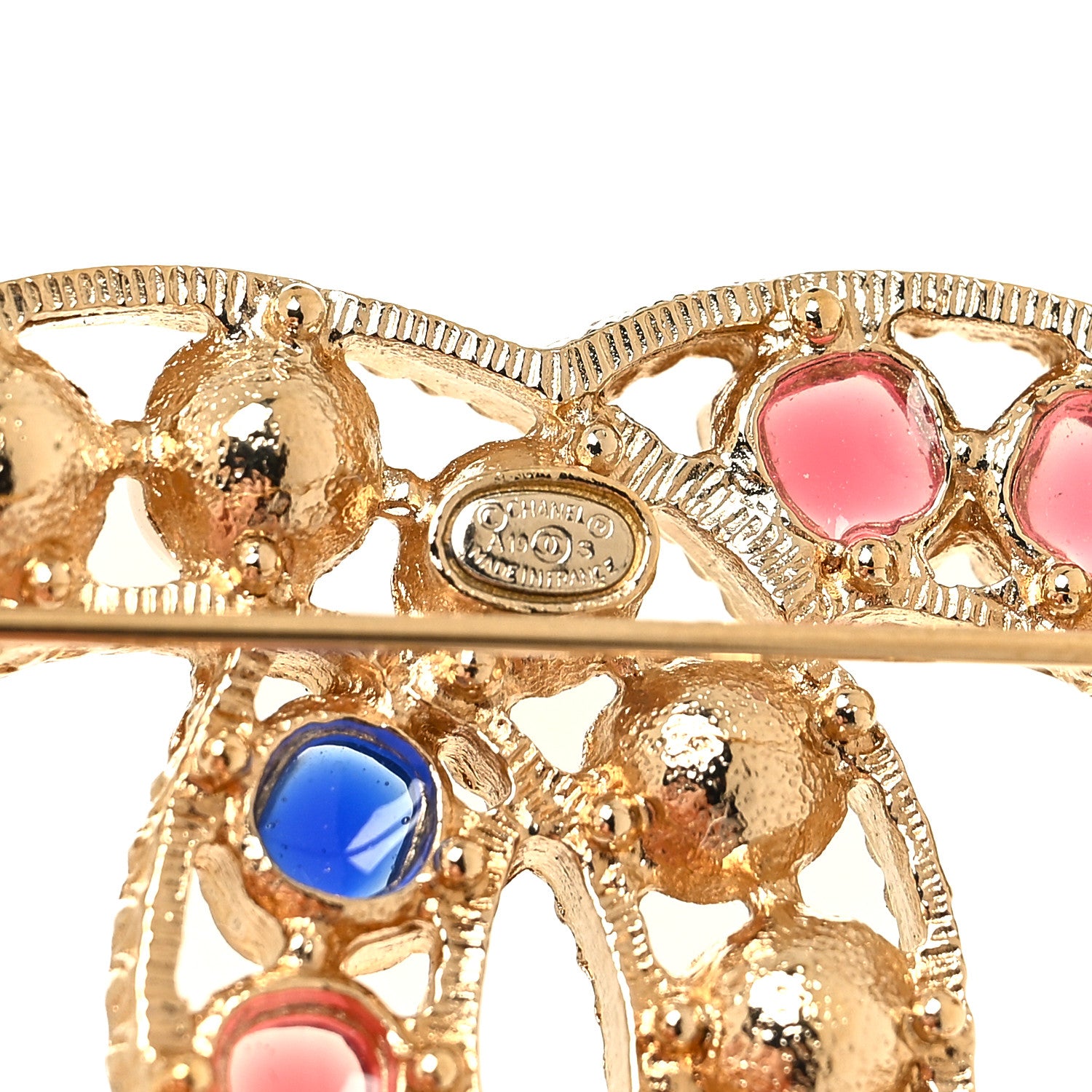 Chanel Pearl Gripiox CC Brooch Multicolor Light Gold 3 of 4