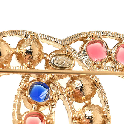 Chanel Pearl Gripiox CC Brooch Multicolor Light Gold 3 of 4