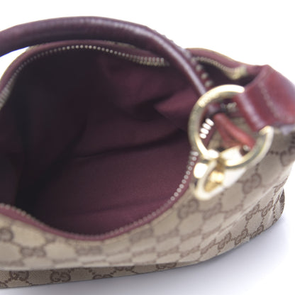Gucci Monogram Classic Ring Hobo Burgundy 5 of 15
