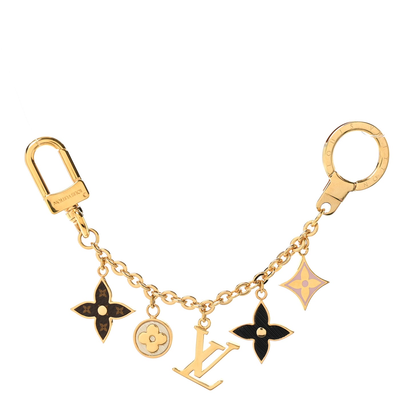 Monogram Spring Street Bag Charm Key Holder Gold