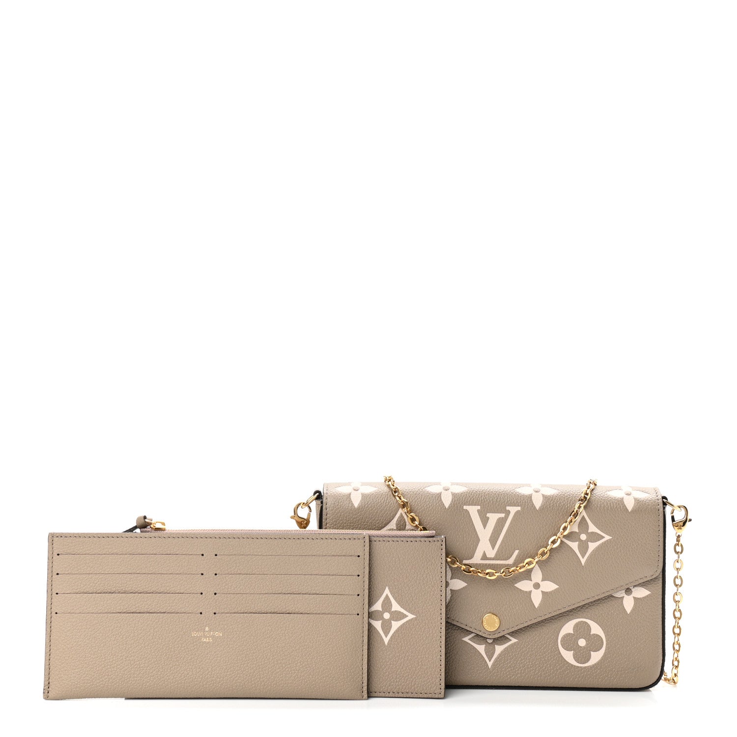Louis Vuitton Empreinte Monogram Giant Felicie Pochette Tourterelle Creme 1 of 12