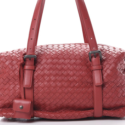Bottega Veneta Nappa Intrecciato Montaigne Rings Satchel Red 7 of 9