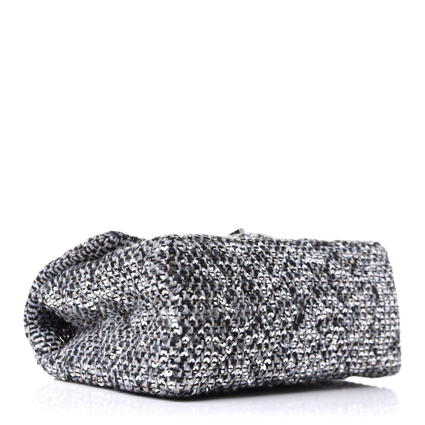 Tweed Quilted 2.55 Reissue Mini Flap Silver Black Gold