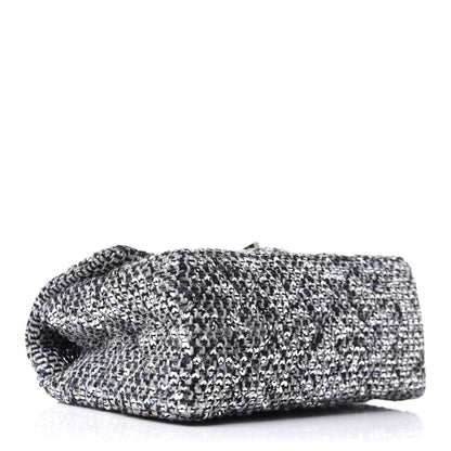 Chanel Tweed Quilted 2.55 Reissue Mini Flap Silver Black Gold 7 of 14