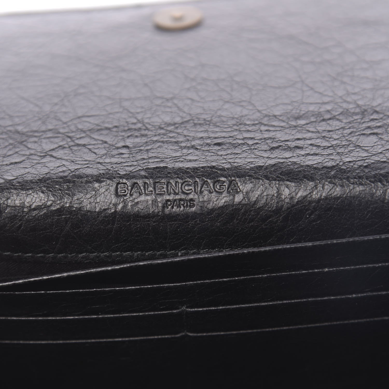 Balenciaga Agneau Classic Hardware Money Wallet Black 6 of 8