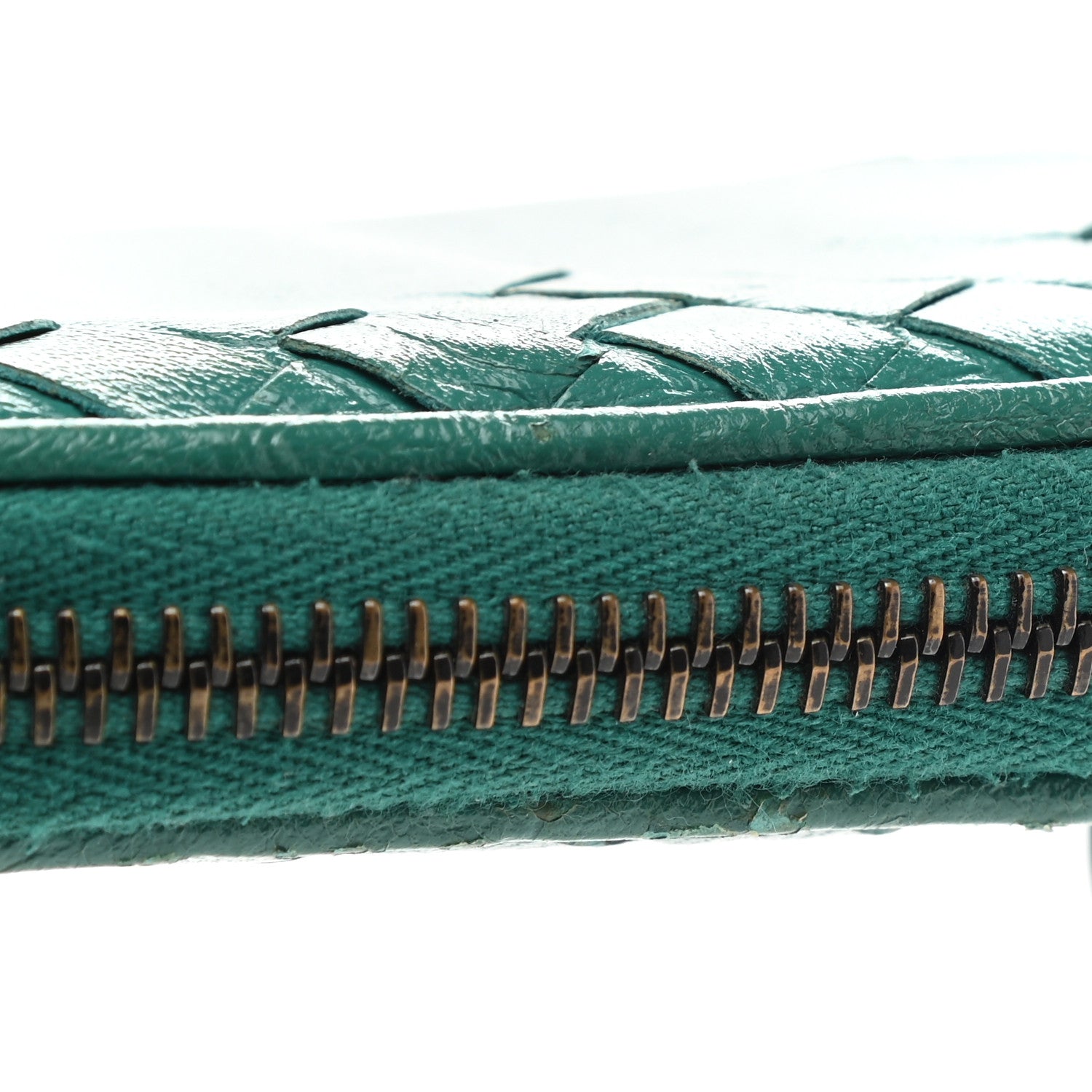 Bottega Veneta Nappa Intrecciato Zip Around Coin Purse Lagoon 9 of 11