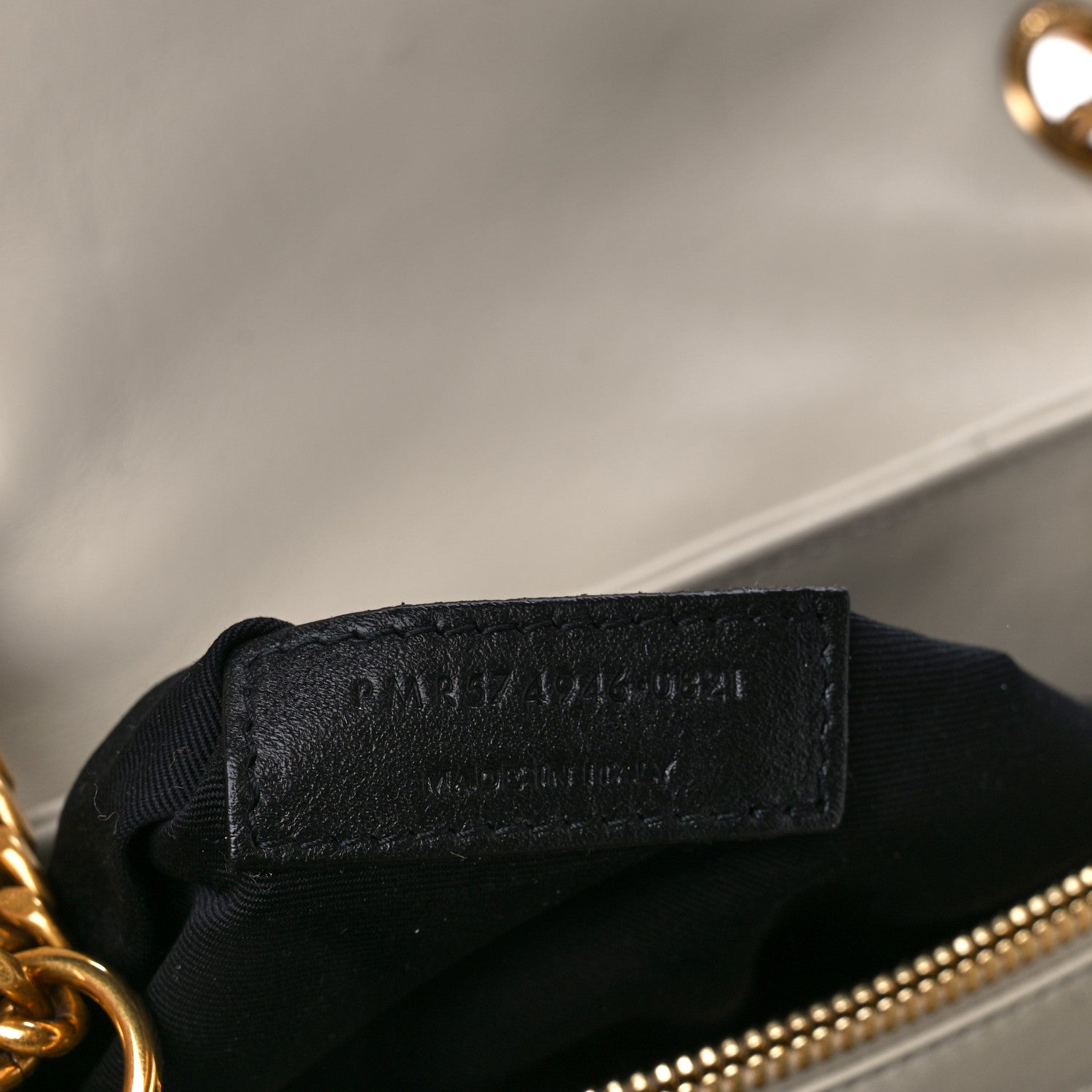 Saint Laurent Calfskin Y Quilted Monogram Medium Loulou Chain Satchel Crema Soft 8 of 11