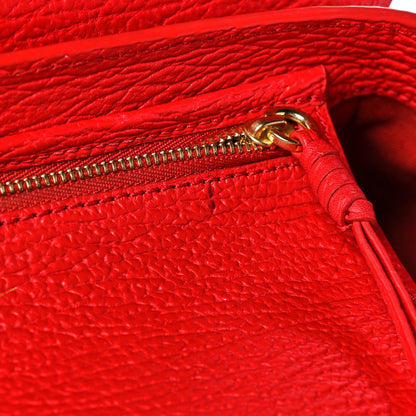 3.1 Phillip Lim Textured Calfskin Medium Pashli Satchel Red 11 of 12