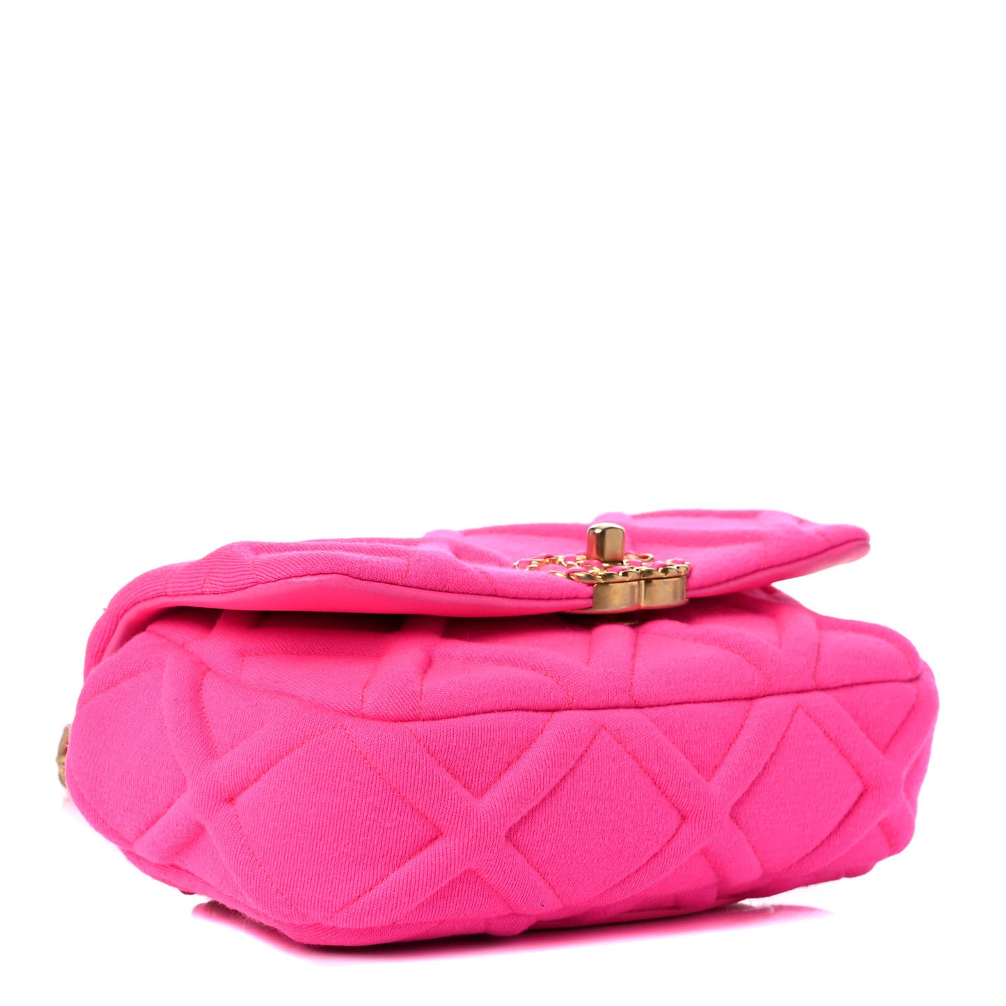 Jersey Quilted Chanel 19 Waist Bag Pink