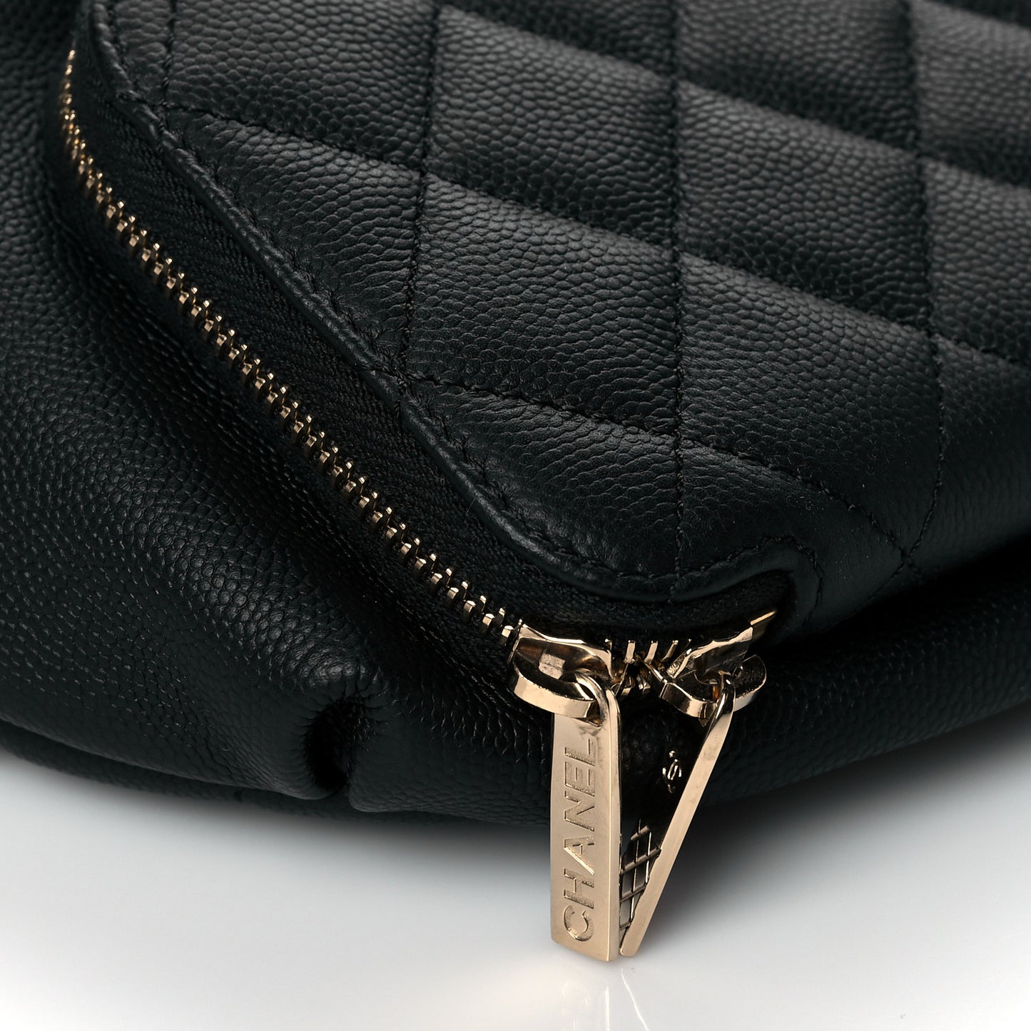 Caviar Quilted Business Affinity Waist Belt Bag Black