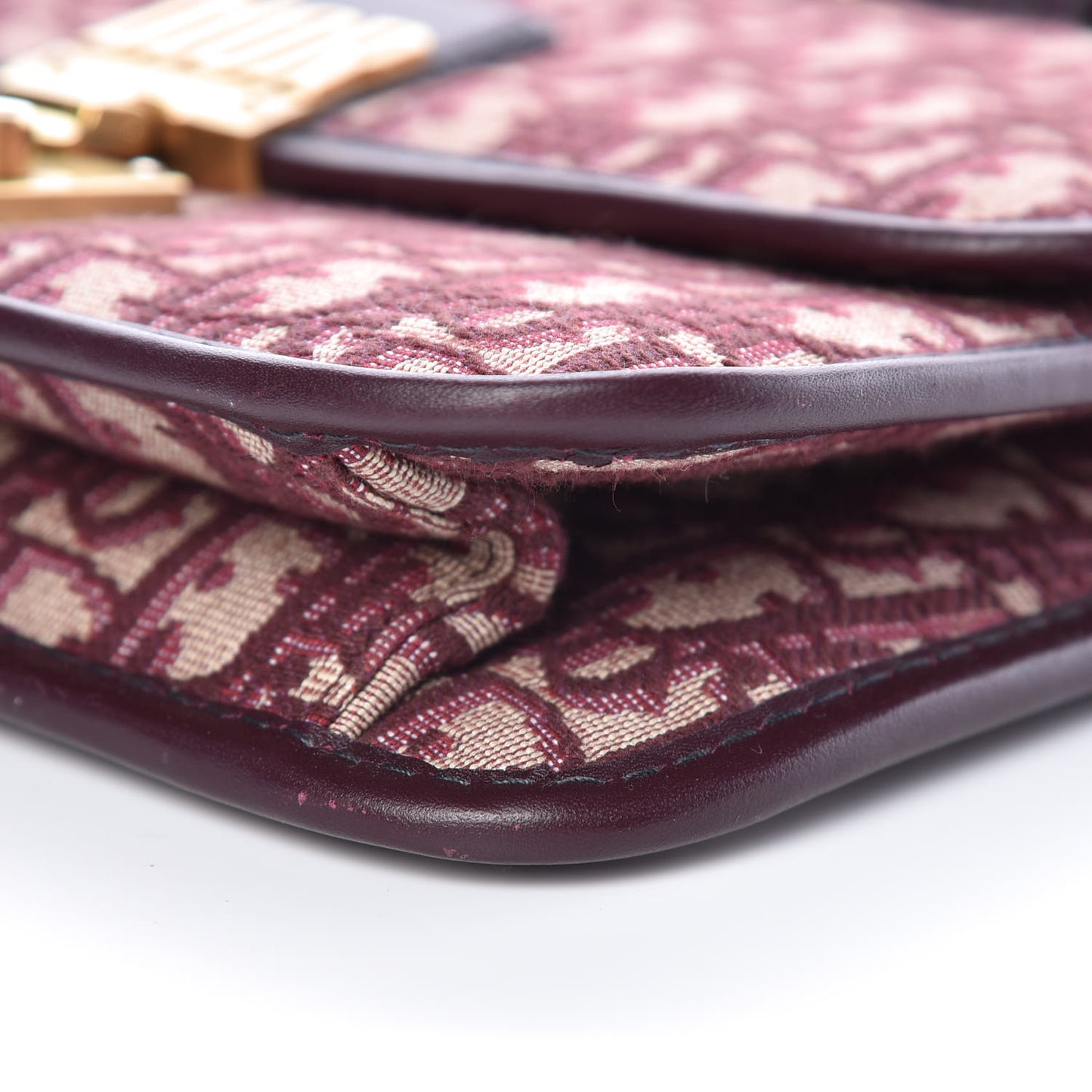 Oblique DiorAddict Flap Bag Burgundy