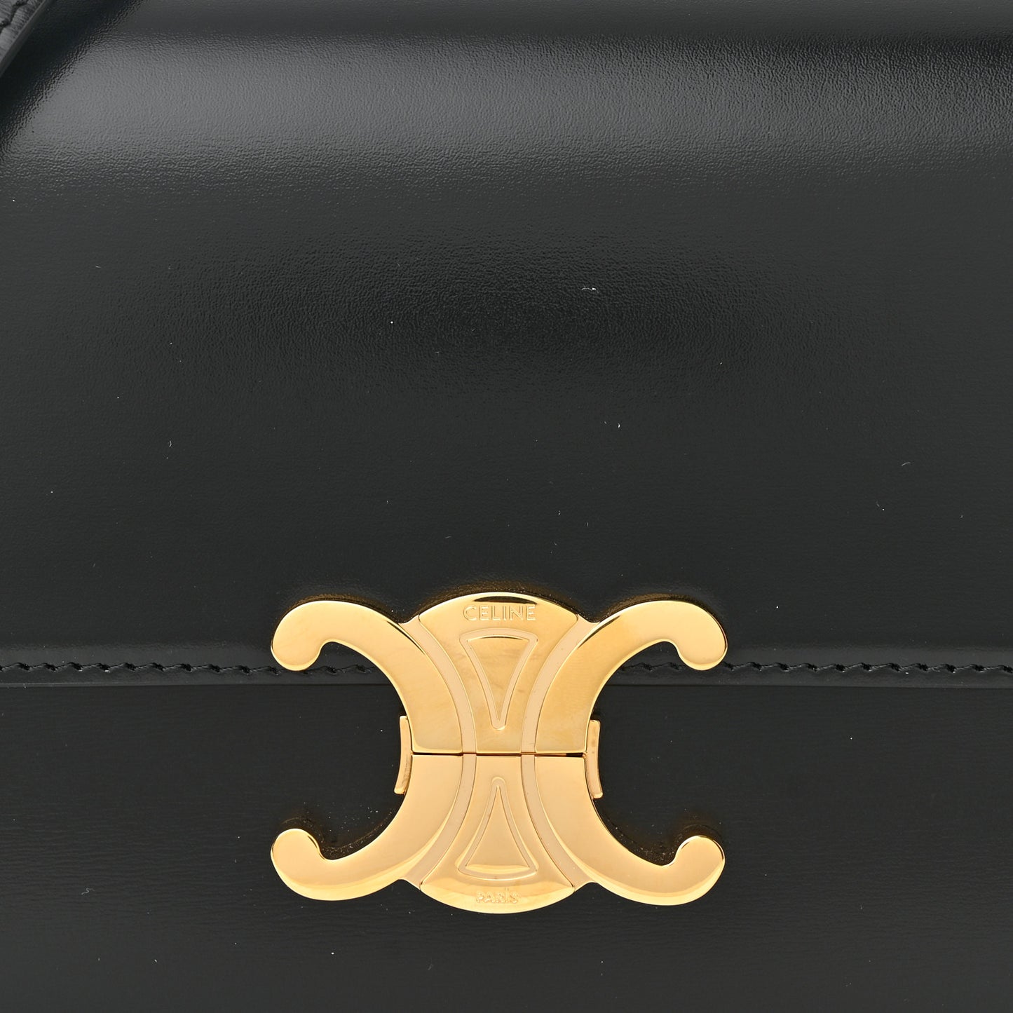 Shiny Calfskin Medium Triomphe Black