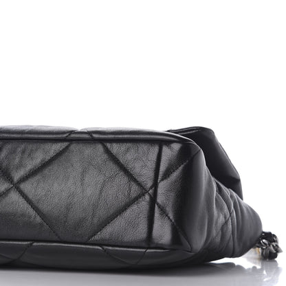 Chanel Lambskin Quilted Large 19 Flap Black 8 of 10