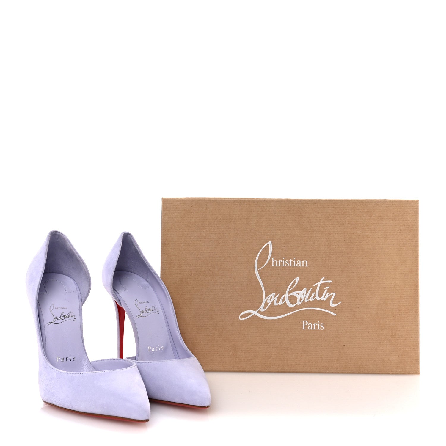 Christian Louboutin Suede Iriza 100 Pumps 39.5 Skylight 9 of 9