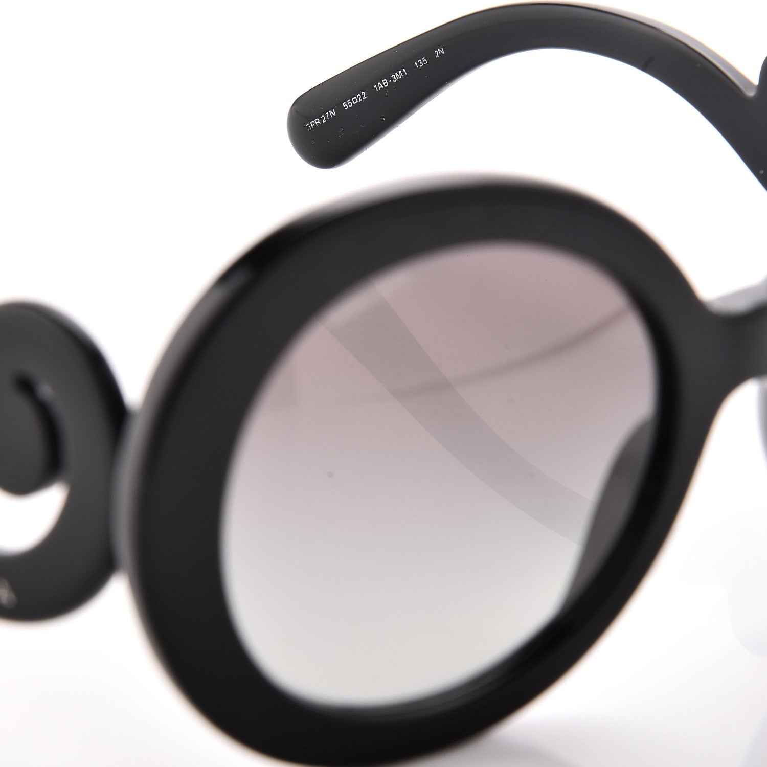 Prada Baroque Sunglasses SPR 27N Black 6 of 8