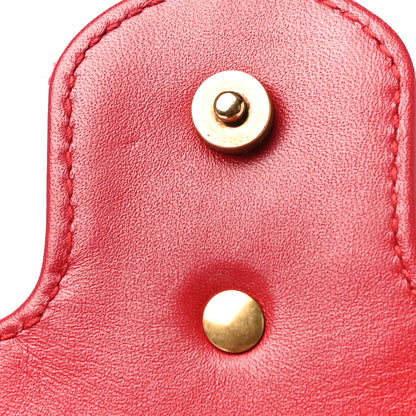 Gucci Calfskin Matelasse Super Mini GG Marmont Shoulder Bag Hibiscus Red 13 of 19