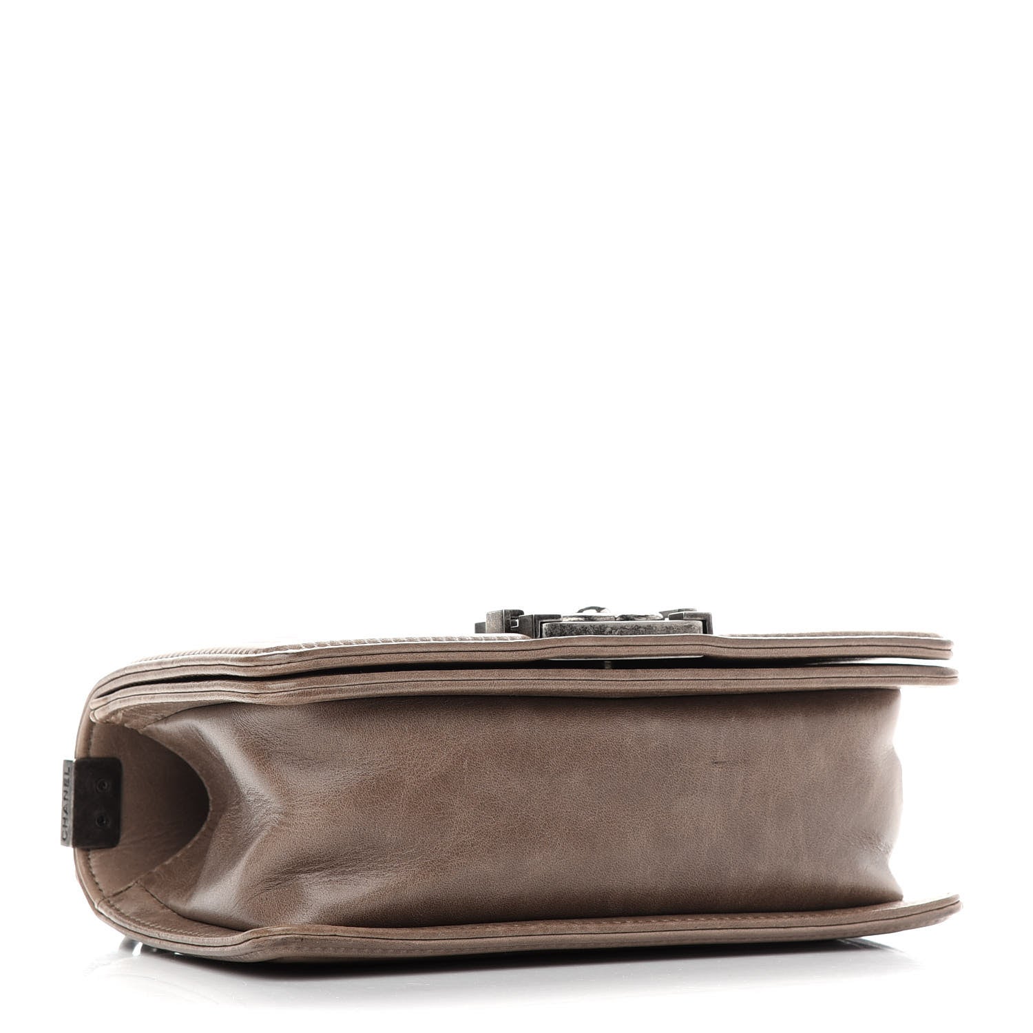 Chanel Calfskin Double Stitch Small Boy Flap Taupe 4 of 9