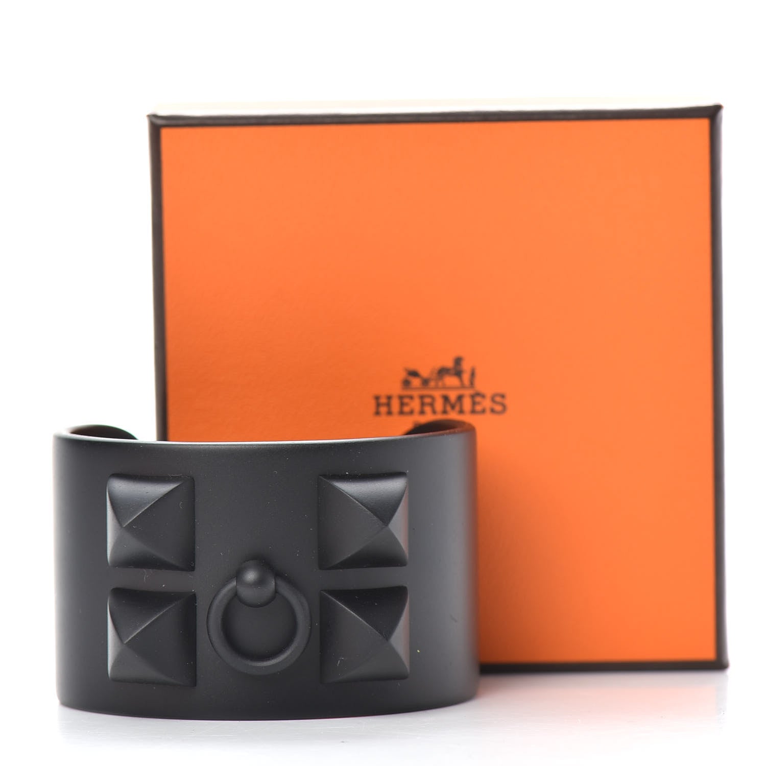Hermes Aluminium Sunset Collier De Chien CDC Bracelet T2 Noir Intense 5 of 5