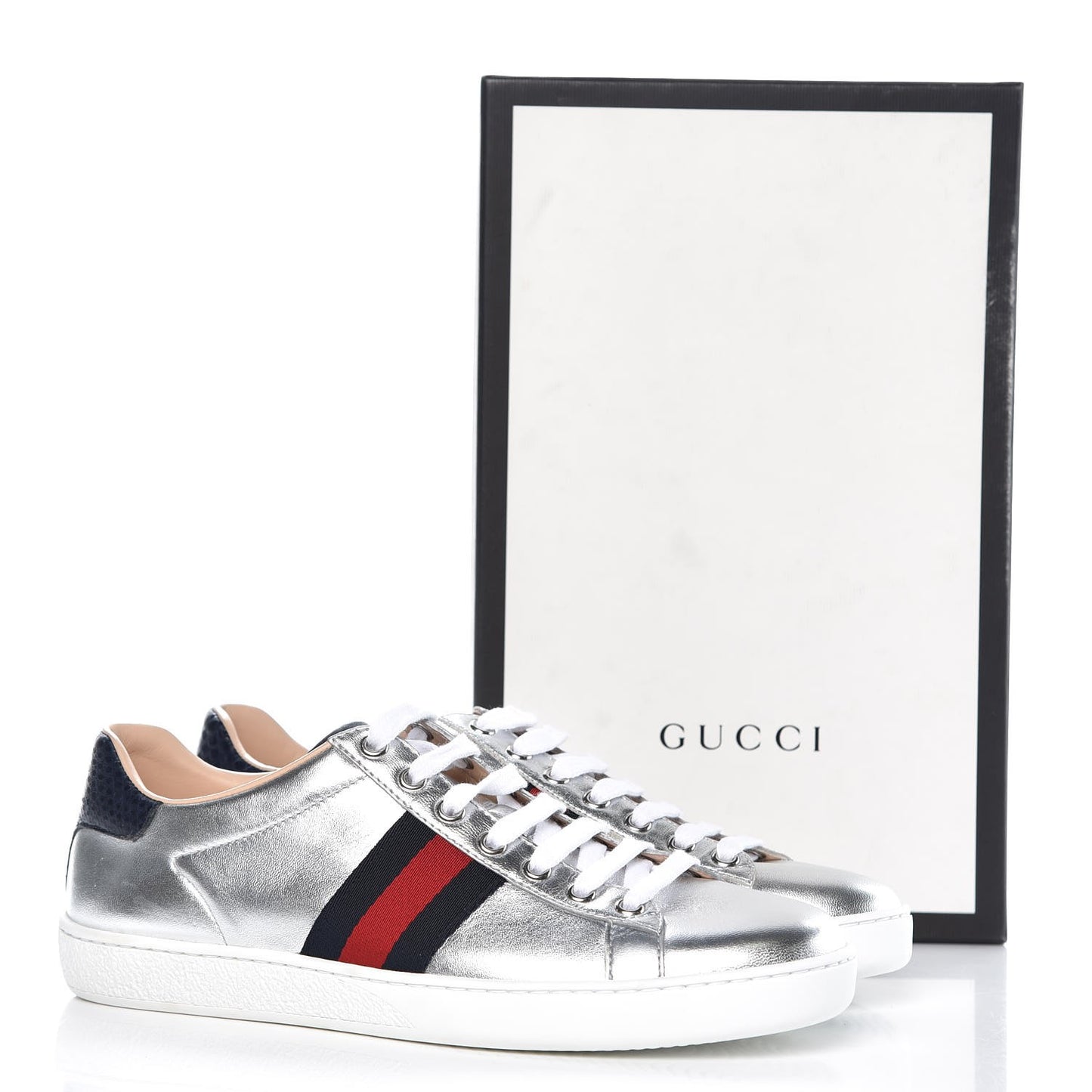 Ayers Calfskin Womens New Ace Sneaker 37.5 Silver