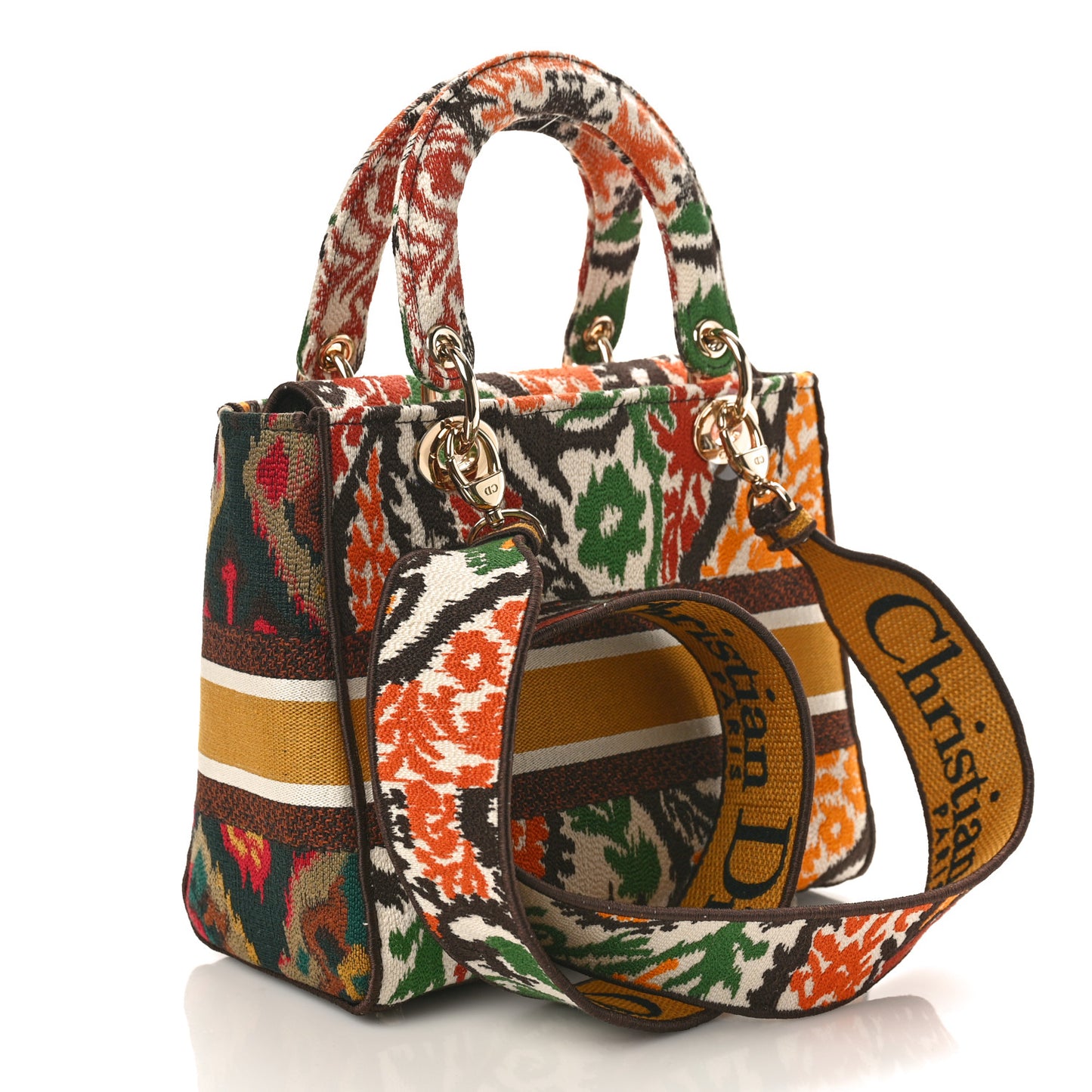 Canvas Embroidered Paisley Medium Lady D-Lite Multicolor