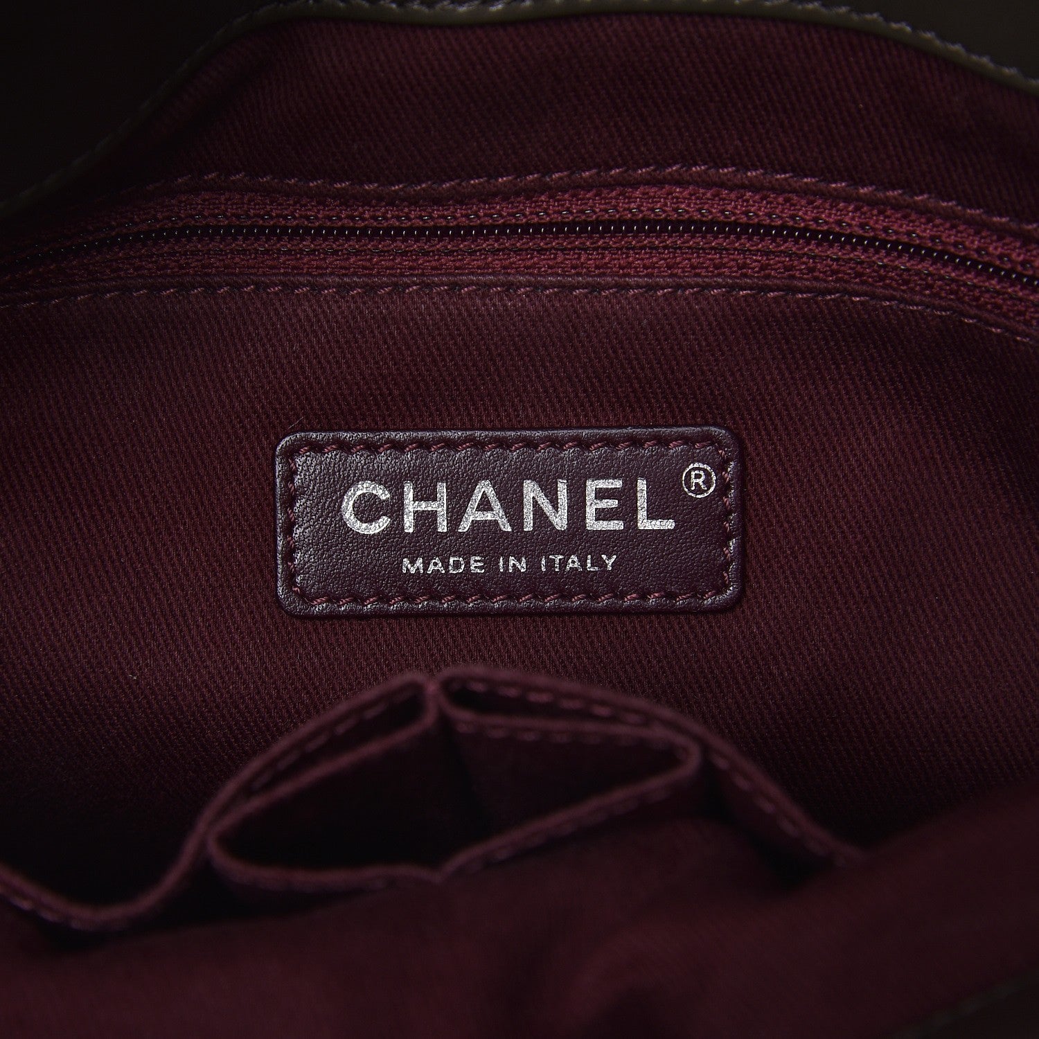 Chanel Calfskin Chevron Quilted Large Shopping Tote Khaki 6 of 7