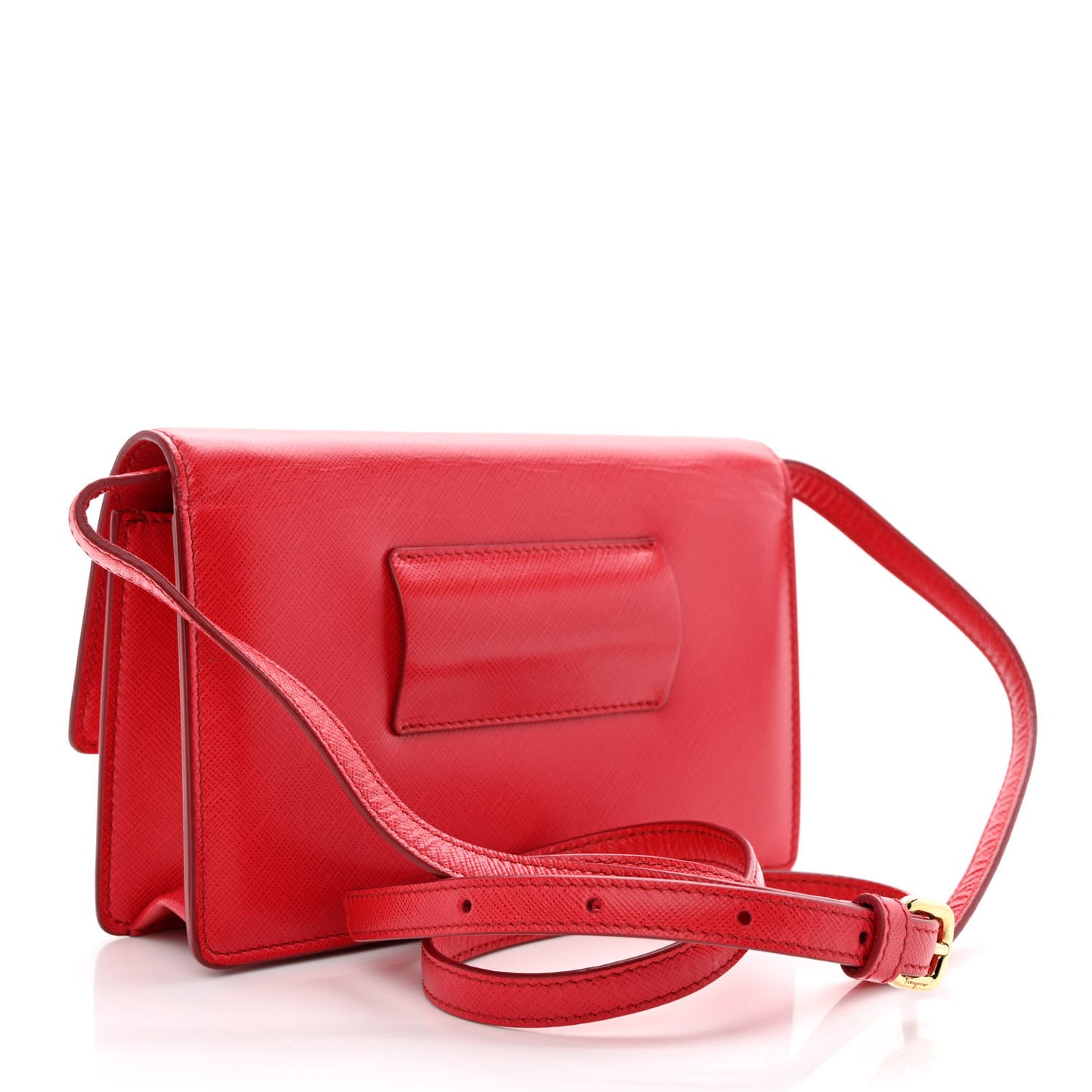 Saffiano Vera Bow Crossbody Belt Bag Red