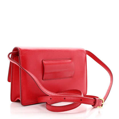 Salvatore Ferragamo Saffiano Vera Bow Crossbody Belt Bag Red 3 of 19
