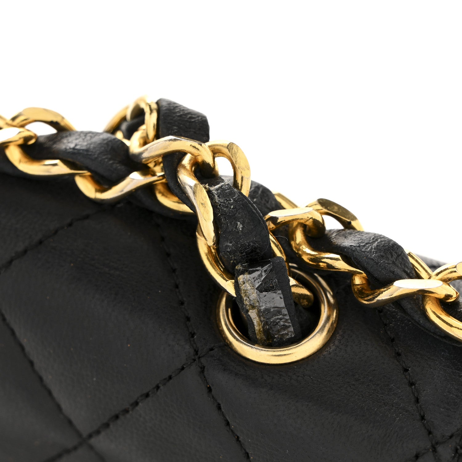 Chanel Lambskin Quilted Half Moon Flap Black 13 of 14