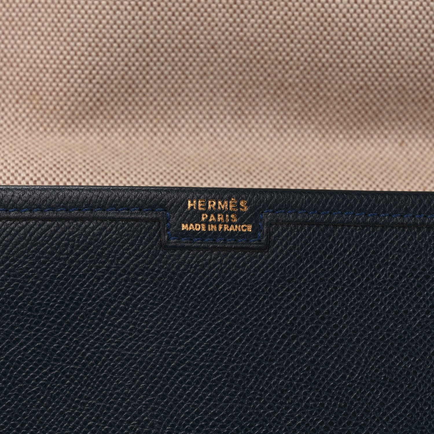 Hermes Courchevel Jige GM Clutch Indigo 11 of 18