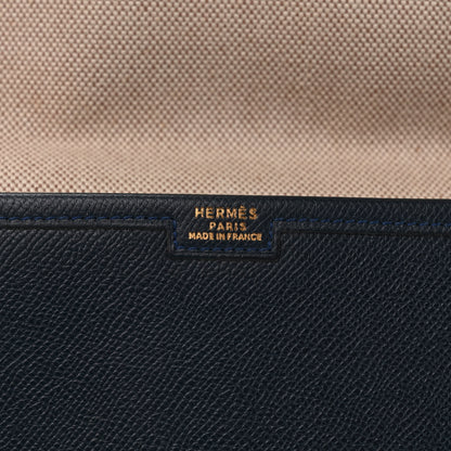 Hermes Courchevel Jige GM Clutch Indigo 11 of 18