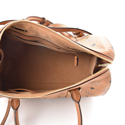 MCM Visetos Medium Boston Bag Cognac 5 of 10