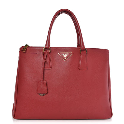Prada Saffiano Large Galleria Double Zip Tote Fuoco 1 of 7