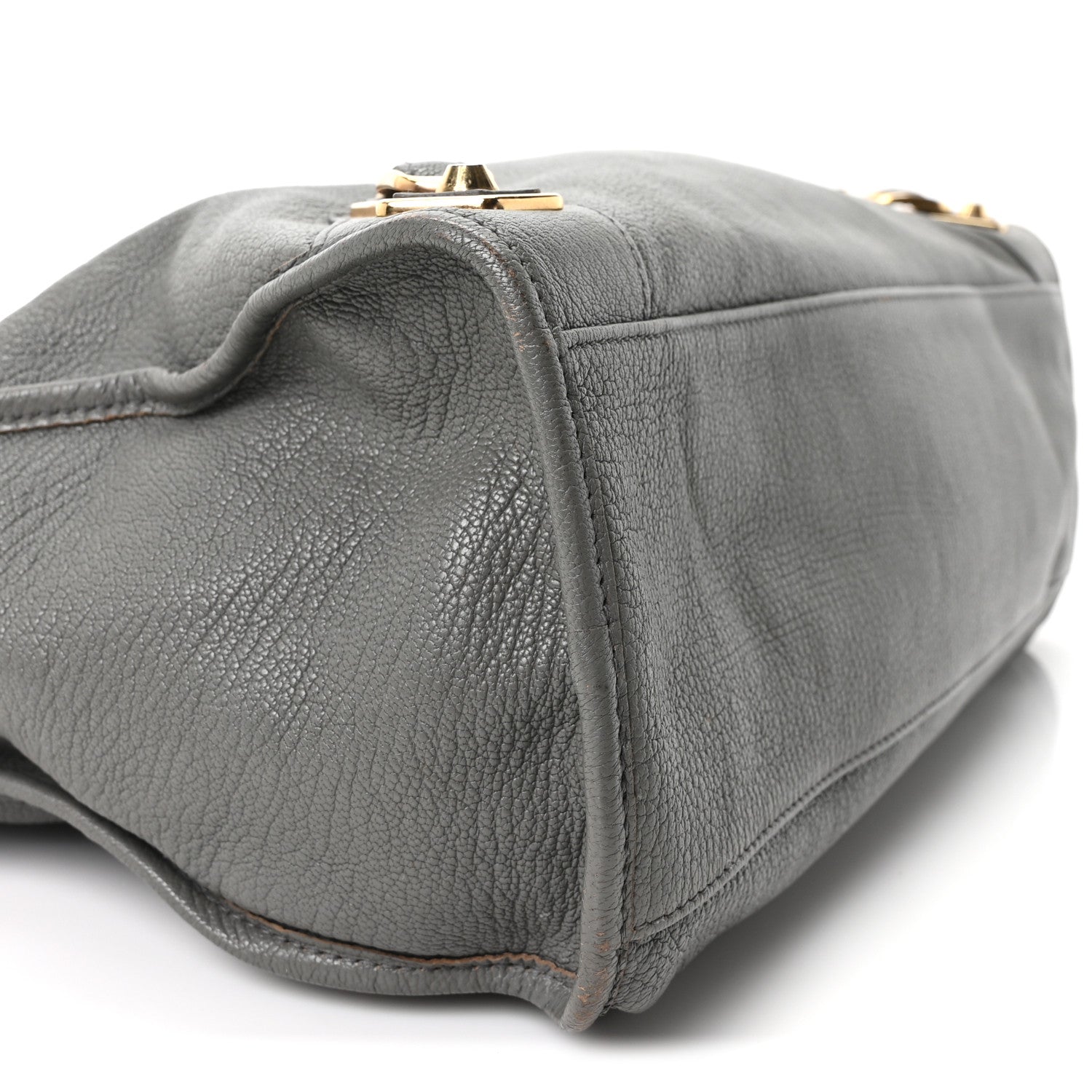 Balenciaga Chevre Gold Metallic Edge Hardware City Gris Acier 9 of 10