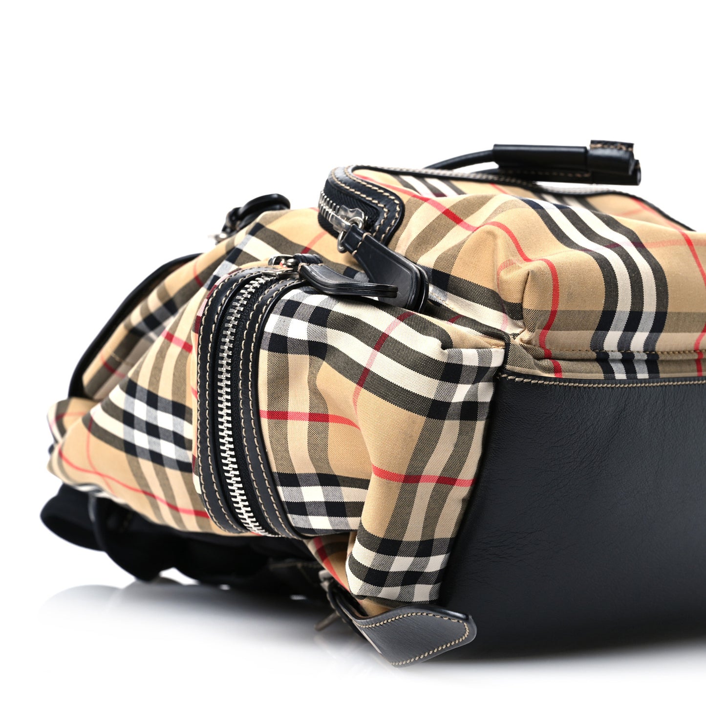 Canvas Vintage Check Medium Rucksack Backpack Antique Yellow