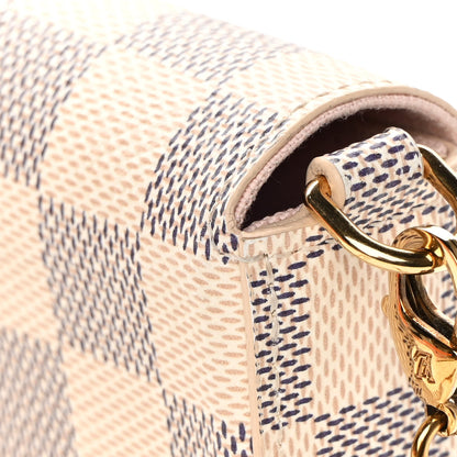 Louis Vuitton Damier Azur Pochette Felicie Chain Wallet Rose Ballerine 14 of 18
